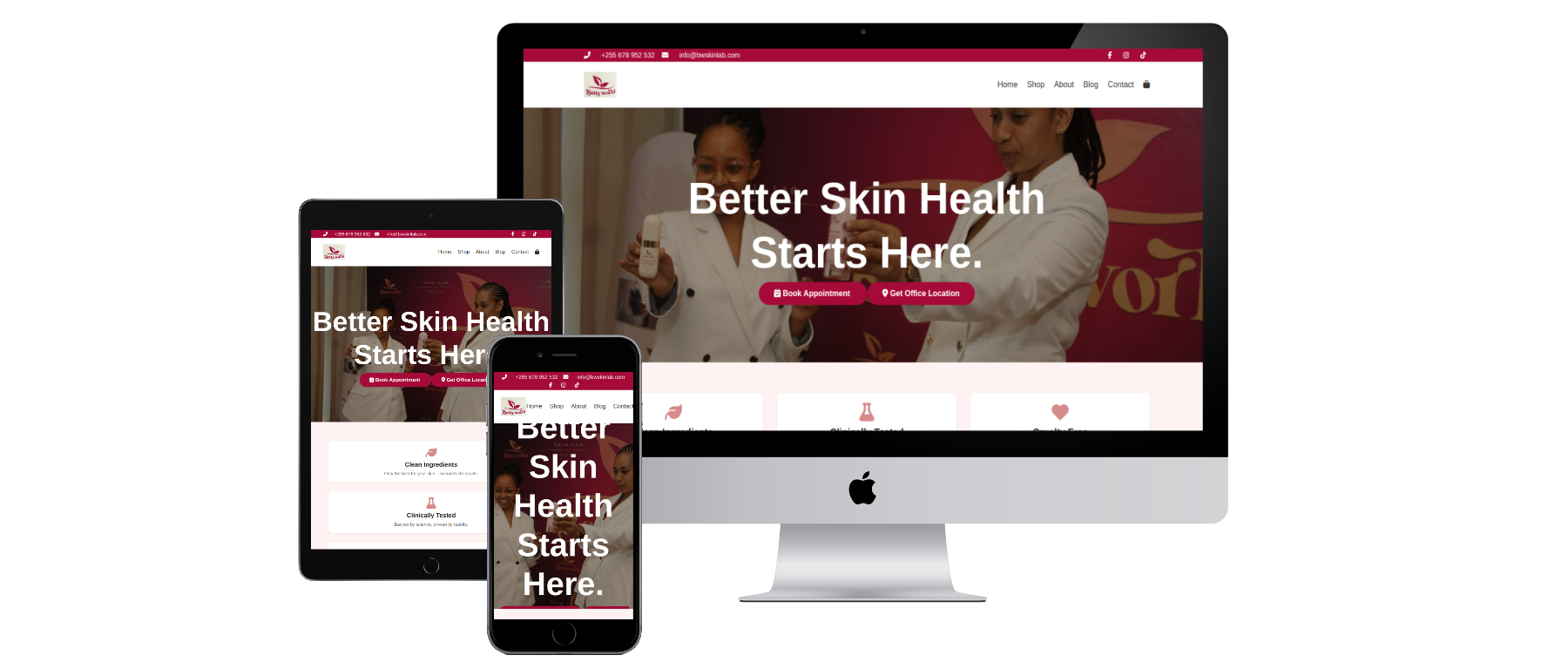 Bettyworld Skin Lab Website